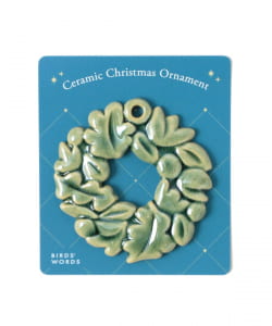 BIRDS' WORDS / Ceramic Christmas Ornament 2025