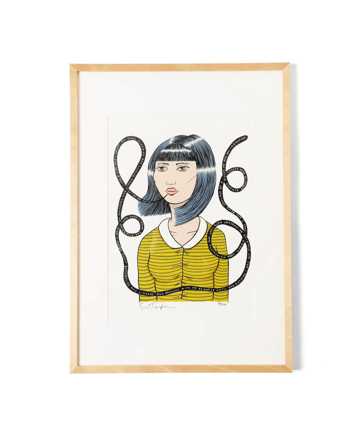 【額付き】Ed Templeton / STRAY THOUGHTS GIRLS インテリア MEN Cat Woman ONE SIZE 【額付き】Ed Templeton / STRAY THOUGHTS GIRLS インテリア MEN Cat Woman ONE SIZE