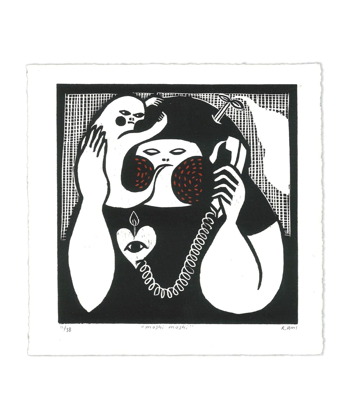 あみりょうこ アミリョウコ / 版画作品 4200 インテリア WOMEN moshi moshi ONE SIZE あみりょうこ アミリョウコ / 版画作品 4200 インテリア WOMEN moshi moshi ONE SIZE