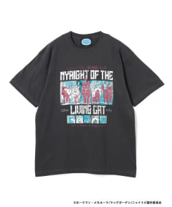 【COLLABORATION】ニャイト・オブ・ザ・リビングキャット / ロック風 Tシャツ