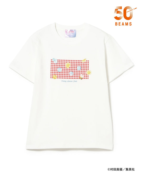 りぼん 70周年 × BEAMS MANGART × Ray BEAMS / ハニーレモンソーダ Tシャツ