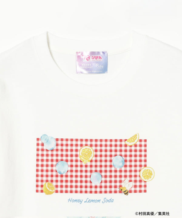 りぼん 70周年 × BEAMS MANGART × Ray BEAMS / ハニーレモンソーダ Tシャツ