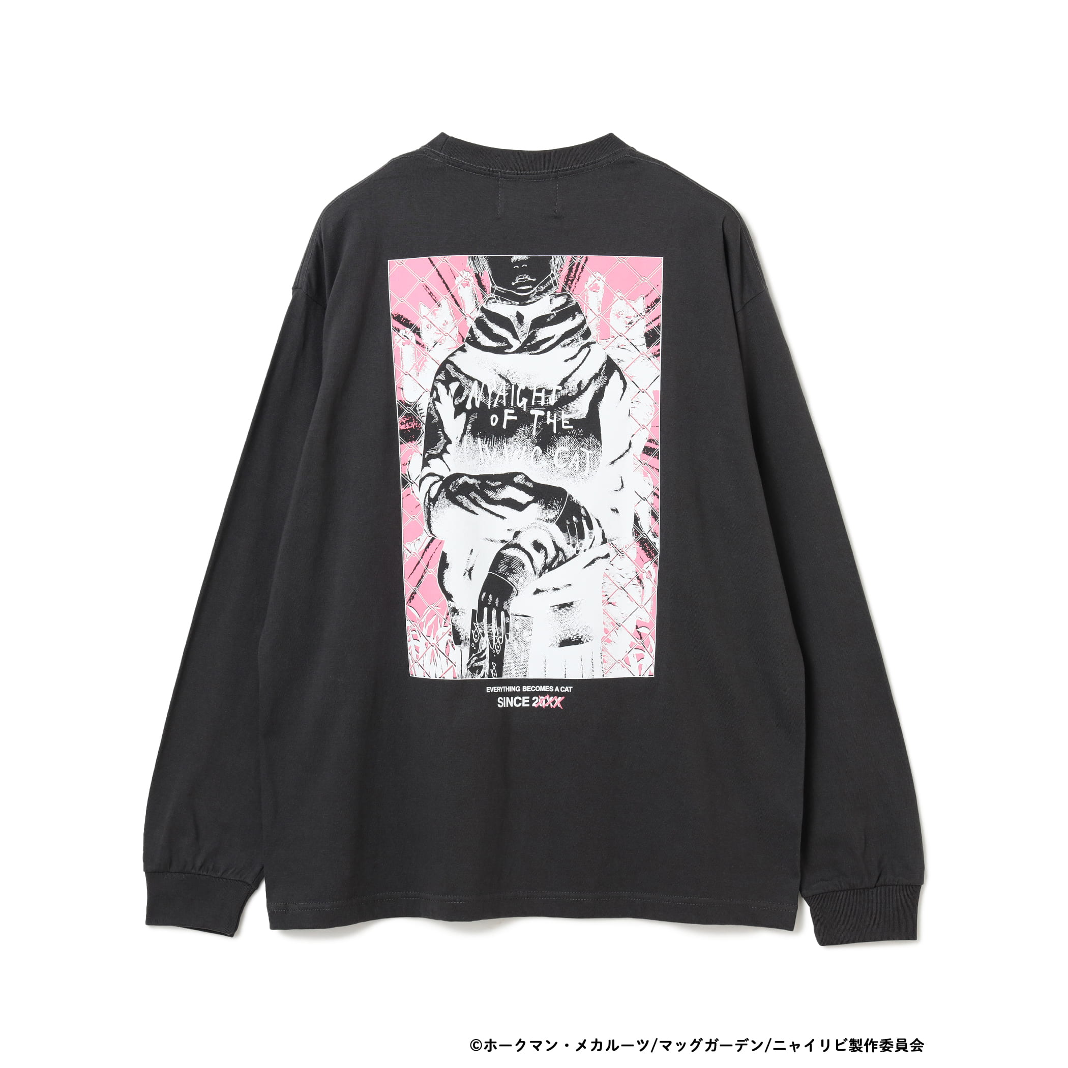 【COLLABORATION】ニャイト・オブ・ザ・リビングキャット / ロングスリーブ Tシャツ Tシャツ・カットソー MEN SUMI L 【COLLABORATION】ニャイト・オブ・ザ・リビングキャット / ロングスリーブ Tシャツ Tシャツ・カットソー MEN SUMI L