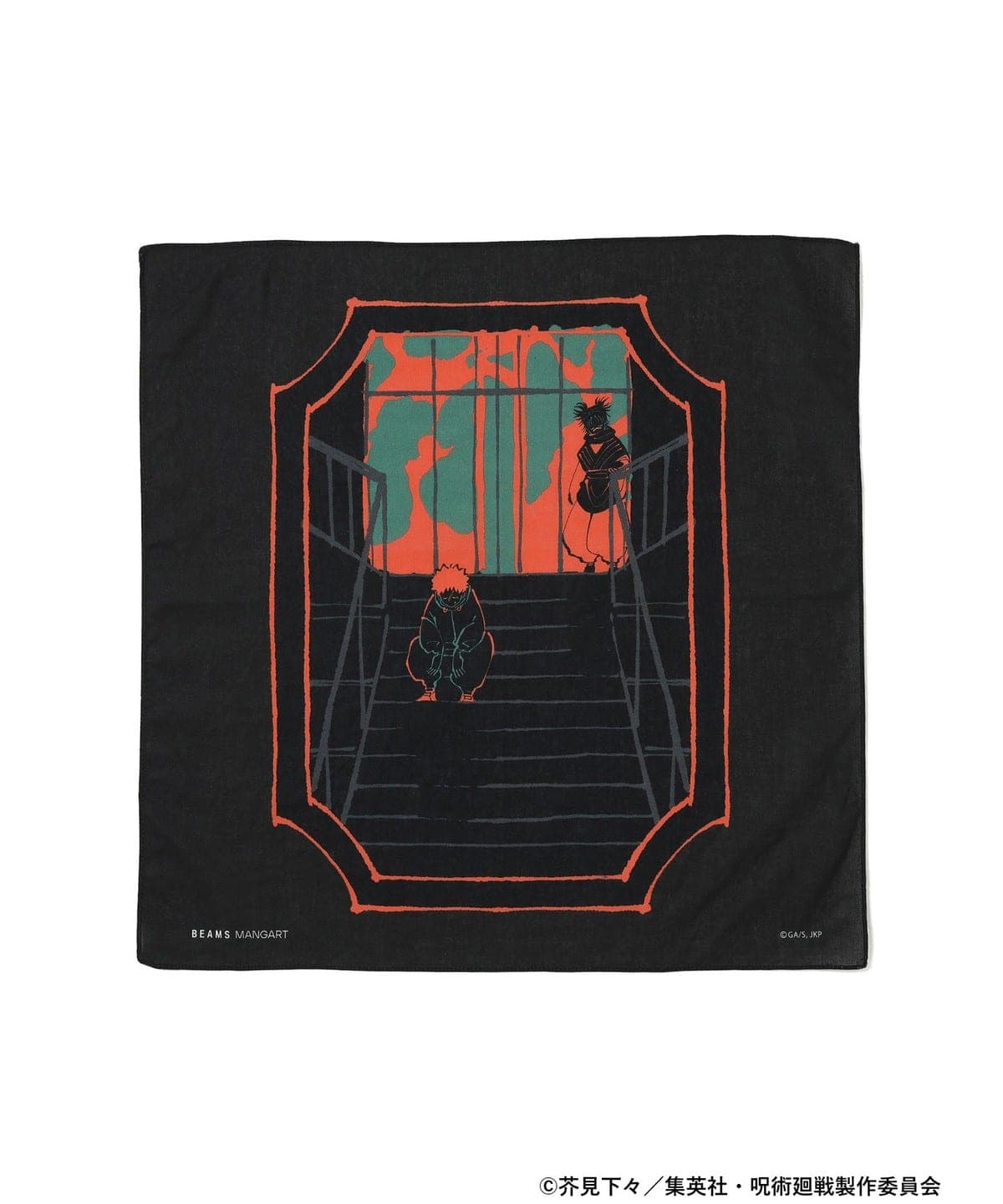 呪術廻戦　beamsビームス 乙骨憂太　バンダナ　ハンカチ　Tシャツ　L trim_ofbms_item5e25ba32226b11f