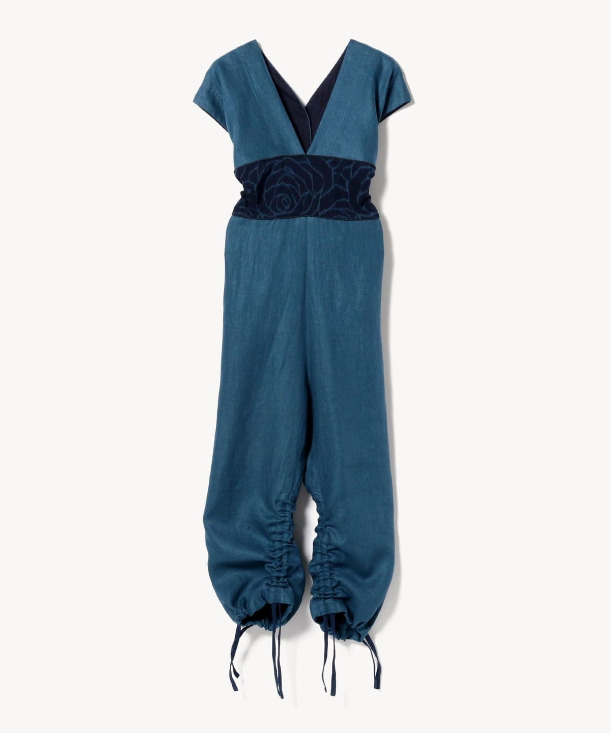 【SALE】CATHRI カスリ Linen Jumpsuit オールインワン Calling（コーリング）CATHRI Navy Rose Linen Jumpsuit（パンツ