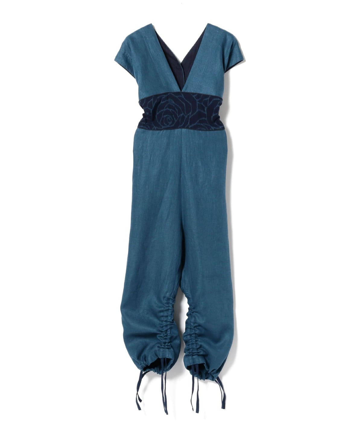 【SALE】CATHRI カスリ Linen Jumpsuit オールインワン Calling（コーリング）CATHRI Navy Rose Linen Jumpsuit（パンツ
