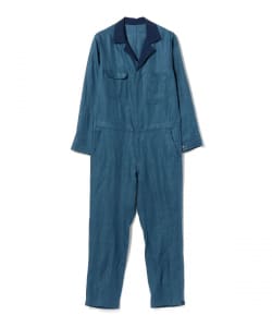 CATHRI海軍藍玫瑰色亞麻連身衣