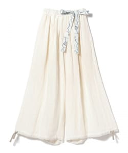 CATHRI White Linen Wide Pants