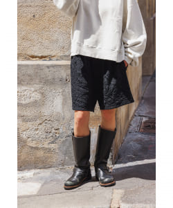 Cotton-Linen Corded Lace Shorts
