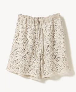 Cotton-Linen Corded Lace Shorts