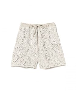 Cotton-Linen Corded Lace Shorts
