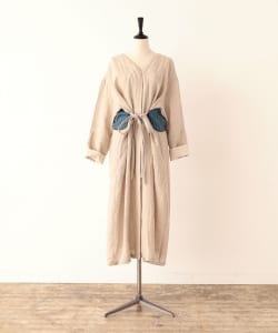 CATHRI Green Chambray Linen Dress