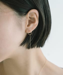 【受注生産商品】Round Stud Bar Earrings Gold