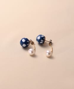 HIZEN jewelry / 有田焼 Dangling Motif & Pearl Earrings