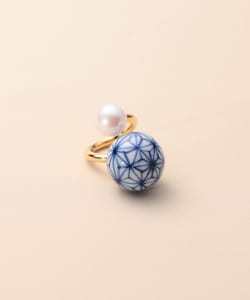 HIZEN jewelry / 有田焼 Motif & Pearl Ring