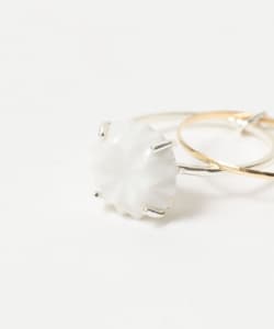 HIZEN jewelry 嬉野吉田焼 Brilliant Cut Double Band Ring