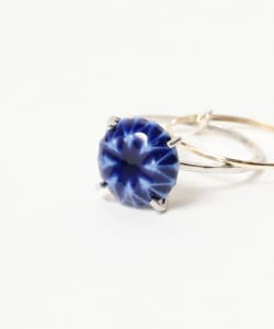 HIZEN jewelry 嬉野吉田焼 Brilliant Cut Double Band Ring