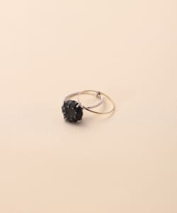 HIZEN jewelry / 嬉野吉田焼 Brilliant Cut Double Band Ring