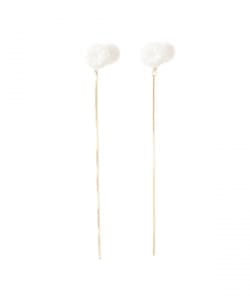 HIZEN jewelry 嬉野吉田焼 Brilliant Cut Chain Earrings