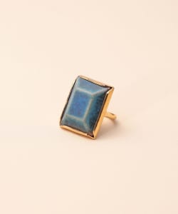 HIZEN jewelry 武雄焼 Square Motif Ring