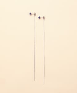 HIZEN jewelry 嬉野吉田焼 Stud Motif Long Chain Earrings