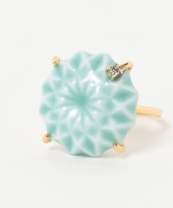 HIZEN jewelry Ceramic Brilliant Cut Diamond Ring 13号