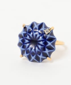 HIZEN jewelry Ceramic Brilliant Cut Diamond Ring 13号