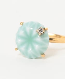 HIZEN jewelry Ceramic Brilliant Cut Diamond Ring 10号