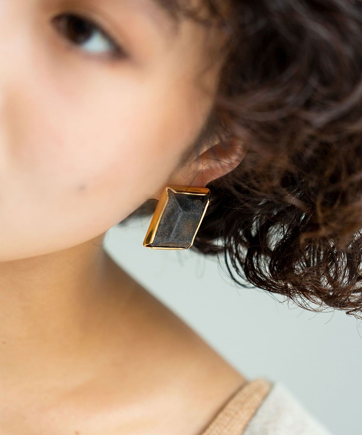 Calling（コーリング）HIZEN jewelry 武雄焼 Square Motif Earrings