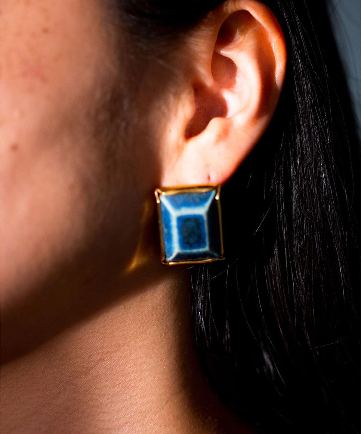 Calling（コーリング）HIZEN jewelry 武雄焼 Square Motif Earrings