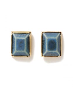 HIZEN jewelry 武雄焼 Square Motif Earrings