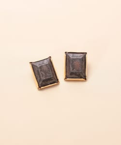 HIZEN jewelry 武雄焼 Square Motif Earrings