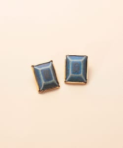 HIZEN jewelry 武雄焼 Square Motif Earrings