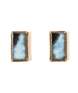 HIZEN jewelry 唐津焼 Square Pierced Earrings