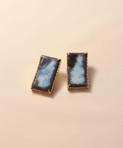 HIZEN jewelry 唐津焼 Square Pierced Earrings