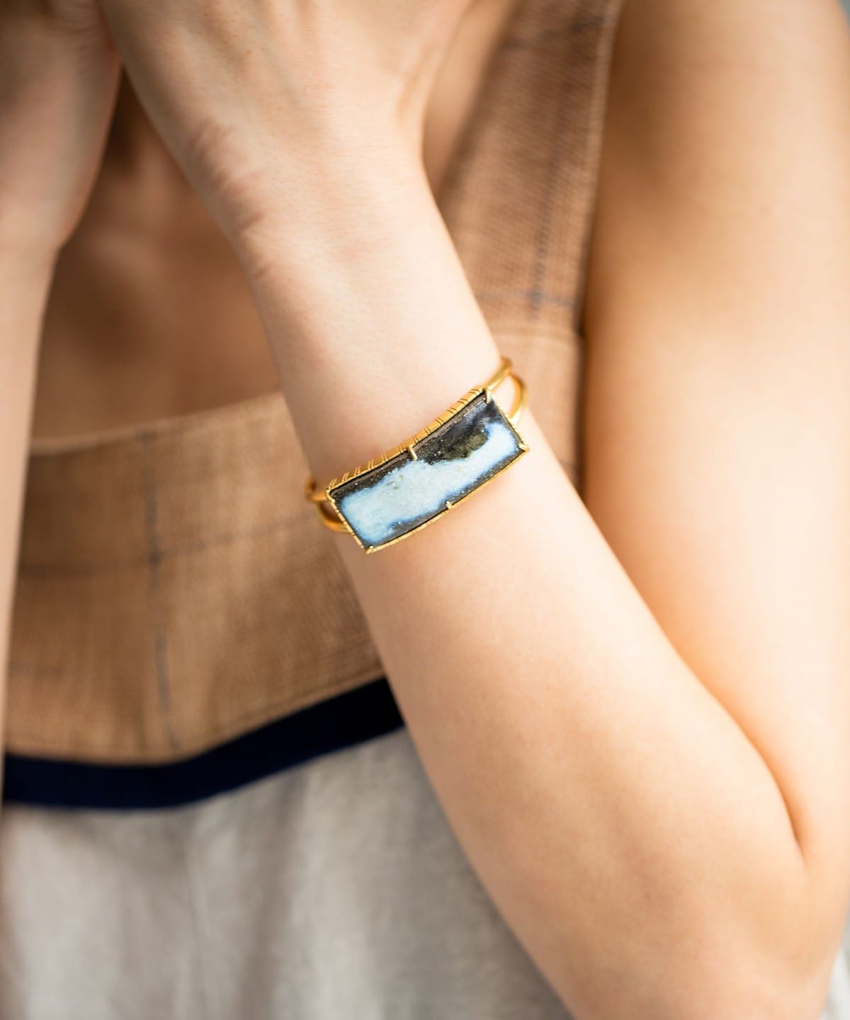Calling（コーリング）HIZEN jewelry 唐津焼 Square Bangle