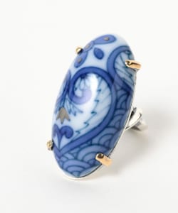 HIZEN jewelry 鍋島焼 Oval Motif Ring