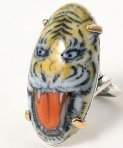 HIZEN jewelry / 鍋島焼 『寅面文』Motif Ring