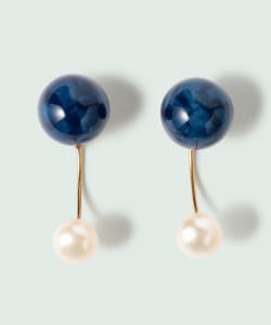 HIZEN jewelry 有田焼 Motif & Pearl Earrings