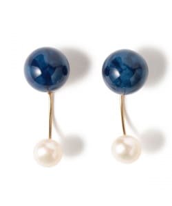 HIZEN jewelry 有田焼 Motif & Pearl Earrings