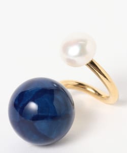 HIZEN jewelry 有田焼 Motif and Pearl Ring