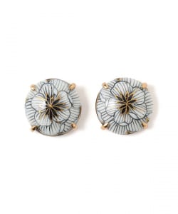 HIZEN jewelry 鍋島焼 Round Motif Earrings Ⅱ
