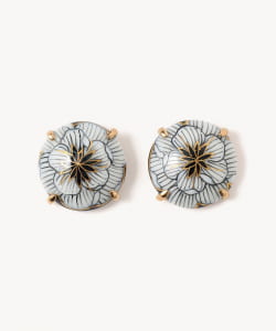 HIZEN jewelry 鍋島焼 Round Motif Earrings Ⅱ