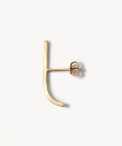 【受注生産商品】誤字確認 Curved Bar Earrings Gold