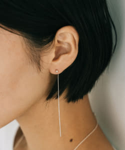 【受注生産商品】Ball Stud Bar Back Earrings Silver