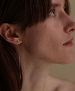 【受注生産商品】Ball Stud Bar Back Earrings Gold