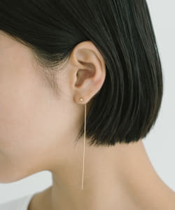 【受注生産商品】Ball Stud Bar Back Earrings Gold