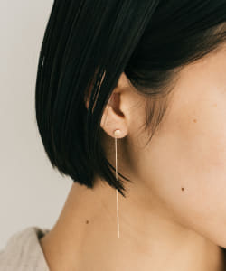 【受注生産商品】Round Stud Bar Back Earrings Gold
