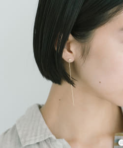 【受注生産商品】Round Stud Bar Back Earrings Gold