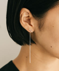 【受注生産商品】Bar Stud Bar Back Earrings Silver
